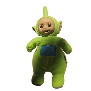 Vintage Playskool Teletubbies Dipsy Green Plush Doll Stuffed Toy 1998‎ Kids 16"